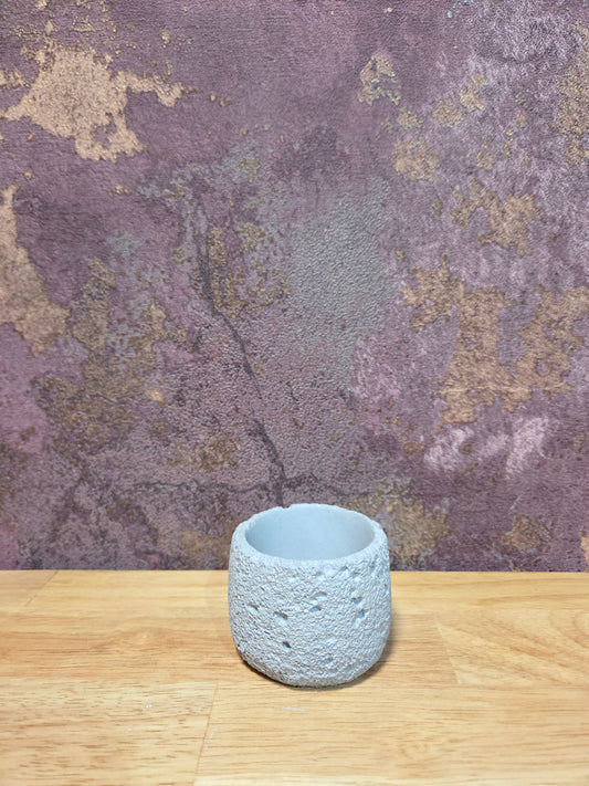 Kaarsenhouder Maan Grijs – Ruwe Textuur & Natuurlijke Look
