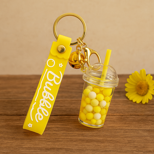 Boba Tea Sleutelhanger Geel