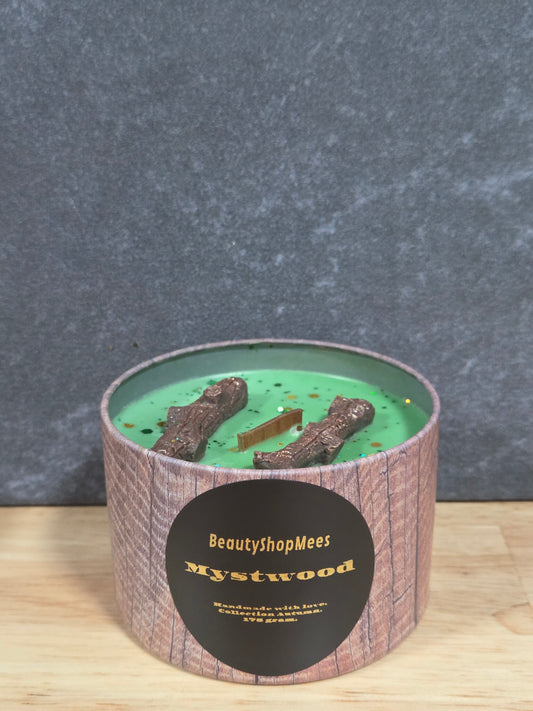 Mystwood Brown Candle – Saffraan, Balsem & Forest Oudh