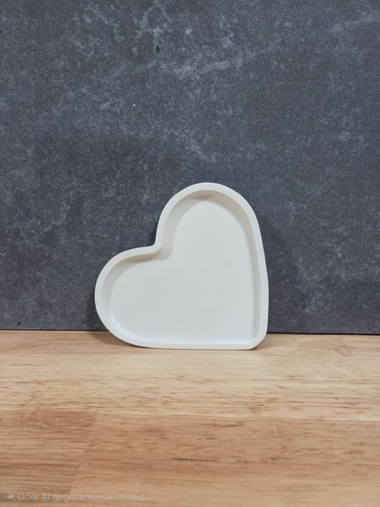 Luxe Witte Hartjesvormig Sieradenschaaltje – Handgemaakt