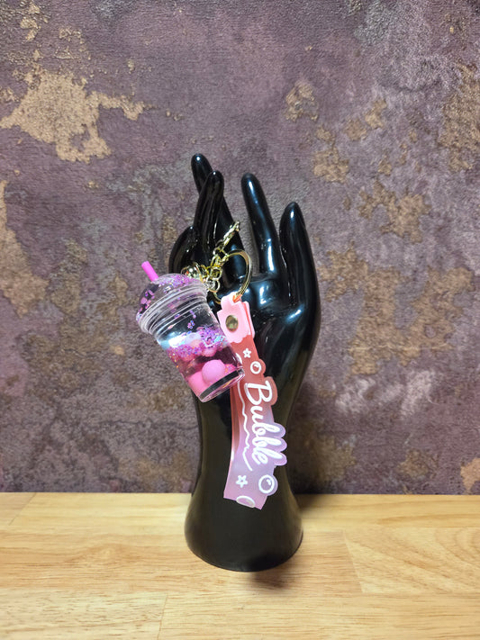 Boba Tea Sleutelhanger Roze