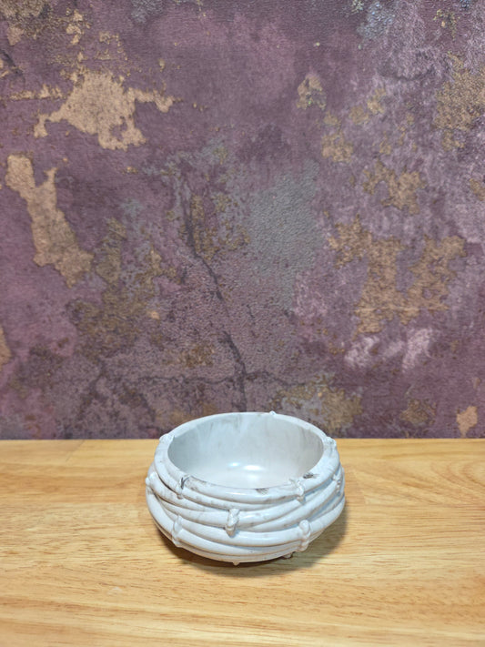 Bruin Grijze Nest Sieraden Schaaltje / Kaarsenhouder